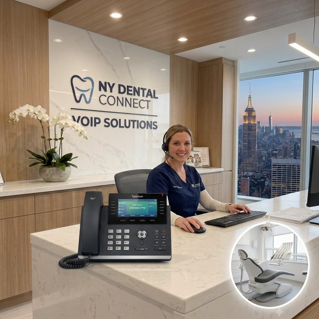 Front desk staff answering the practice phone
